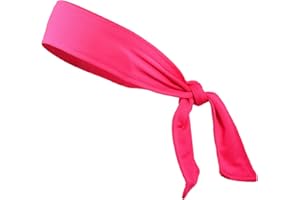 Kenz Laurenz Headbands Tie on Headband for Women Men Running Athletic Hair Head Band Elastic Sports Sweat Basketball Sweatband Stetchy Yoga Workout Sweatbands Adjustable Non-Slip Moisture Wicking