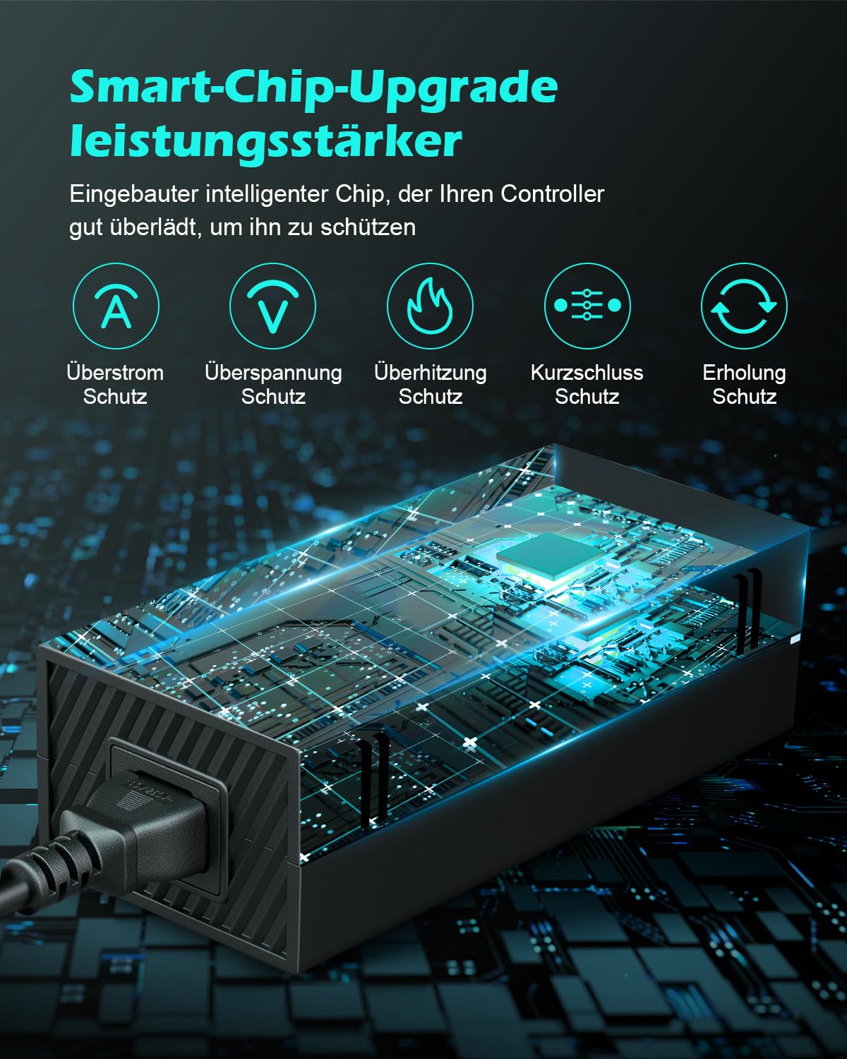 Polerty Netzteil für Xbox One Konsolen Adapter Ladegerät mit EU Ladekable onsole Ersatz Kit Netzteile Brick De Ladekable 2