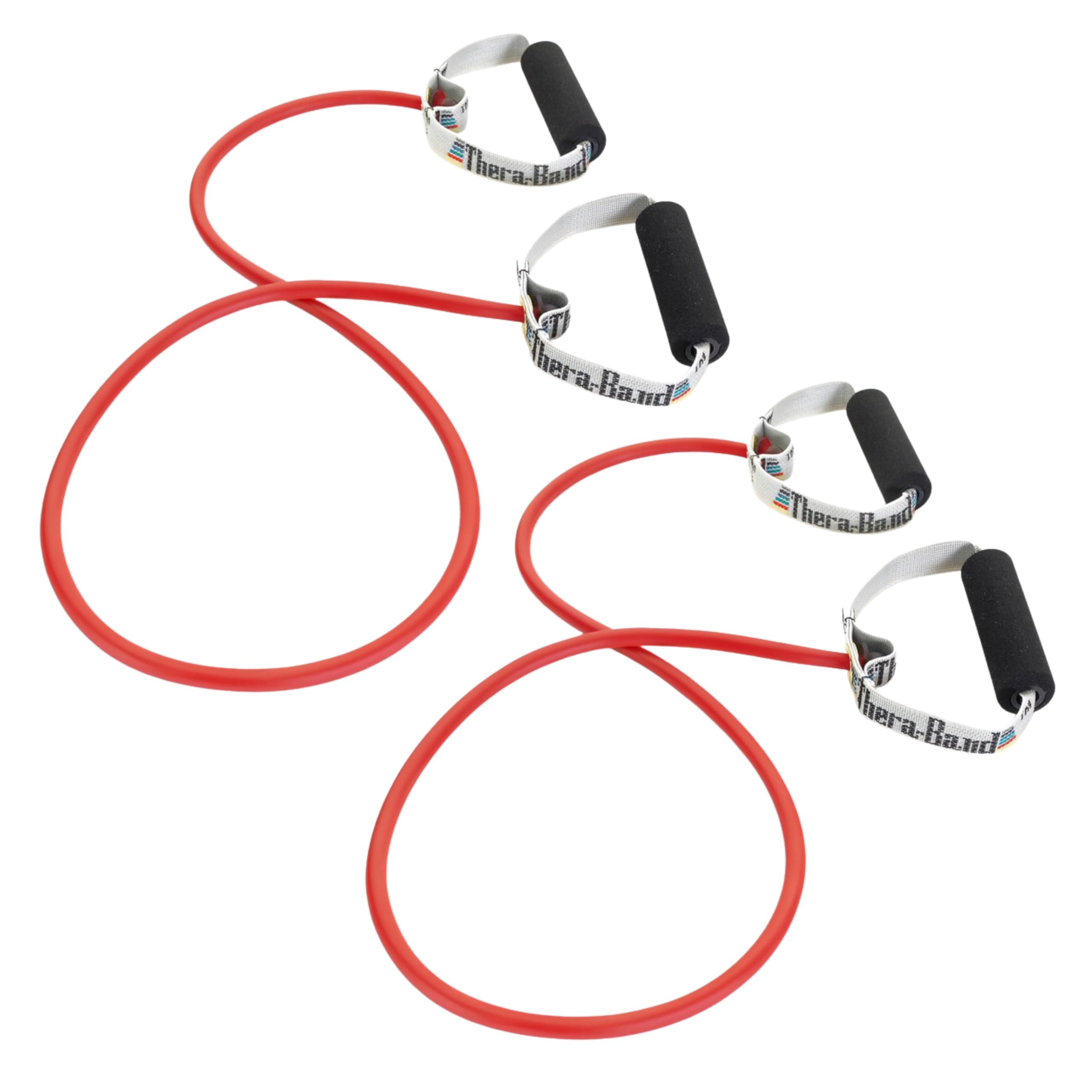 THERABAND Tubing Red 46cm with Connectors (Set of 2)