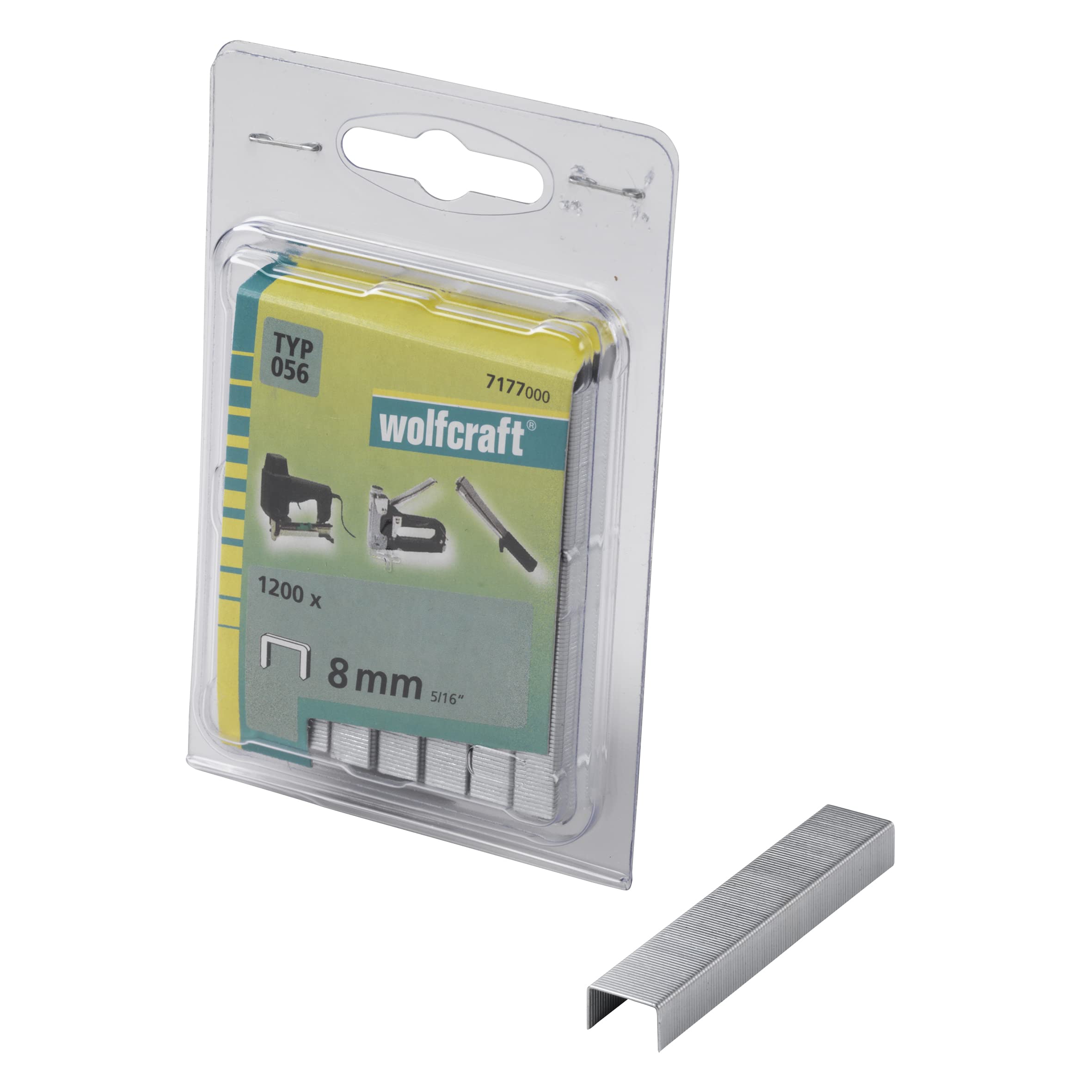 wolfcraft Broad Back Staple, Type 056 I 7177000 I Ideal for fastening fabric, textiles and thin strips of wood