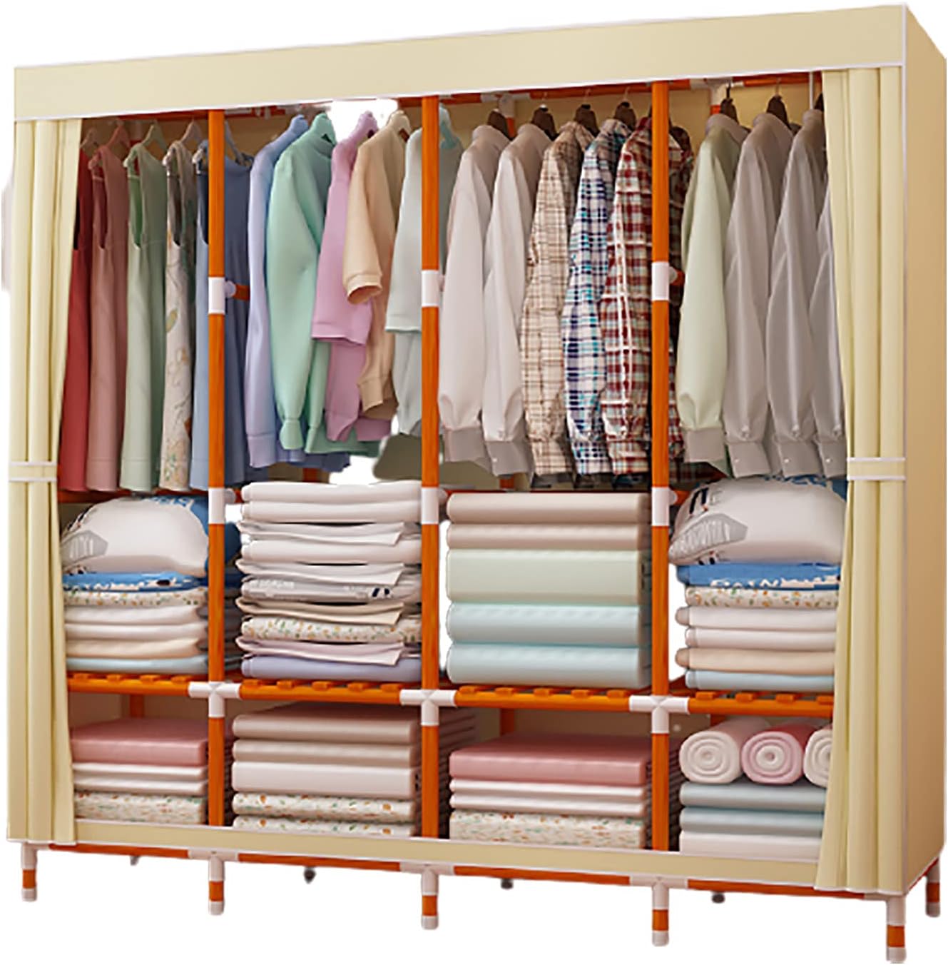 Folding closet, clothes rail, closet storage rack, storage