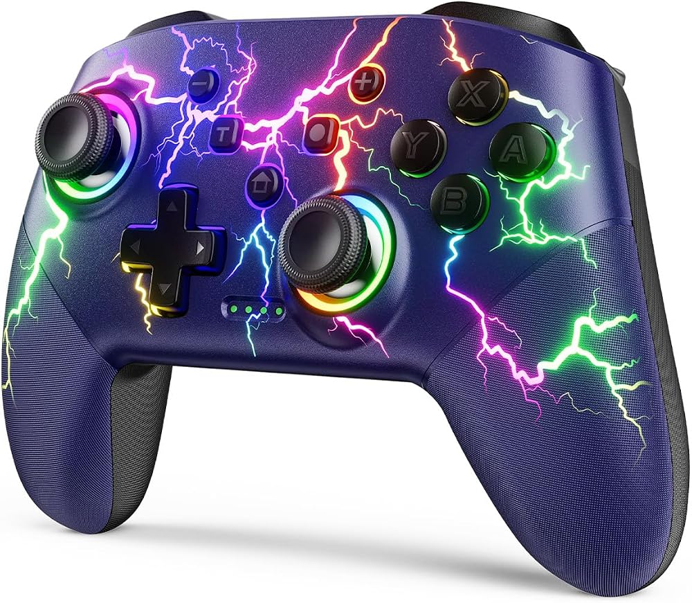 VOYEE Switch Controller Pro Wireless RGB 1000mAh One-Key Pairing Turbo
