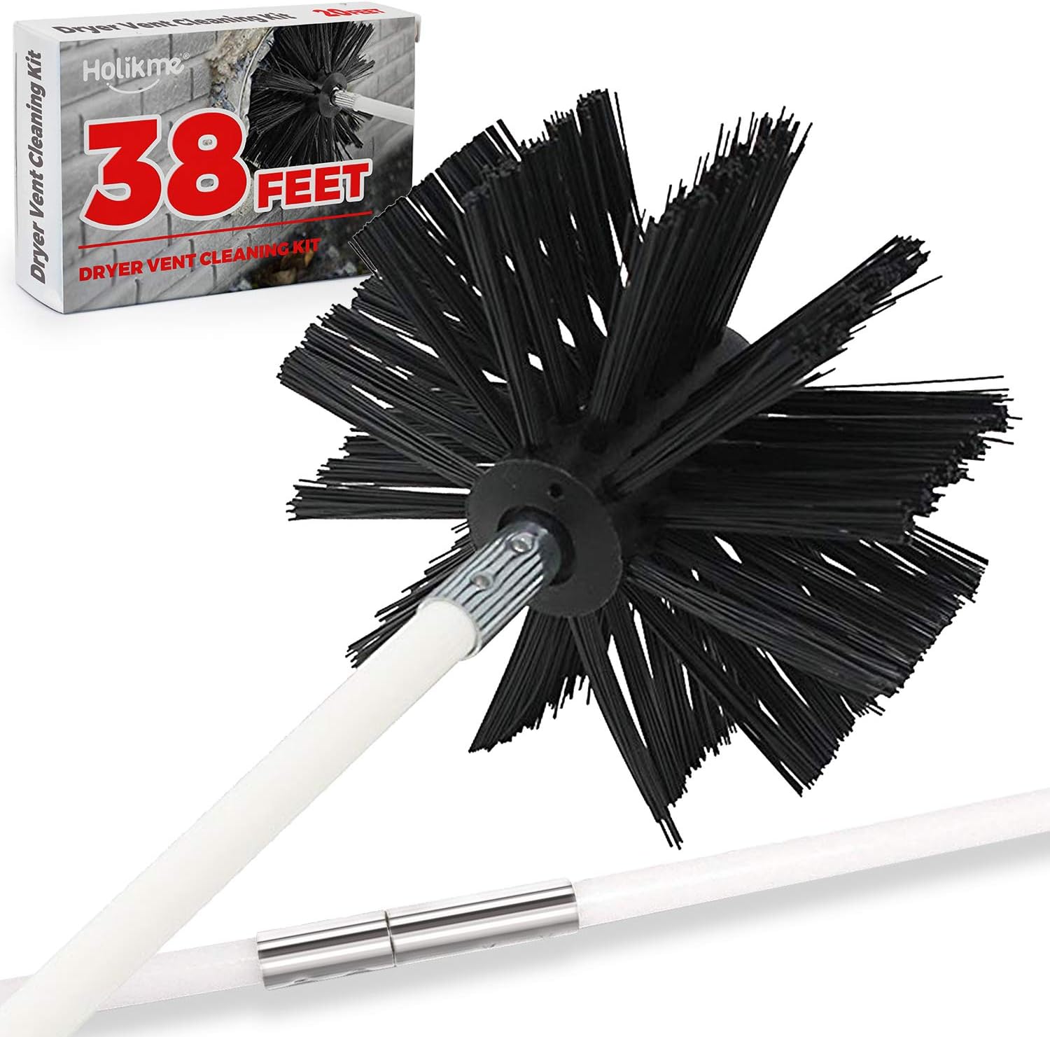 Holikme 38 Feet Dryer Vent Cleaning Brush, Lint Remover