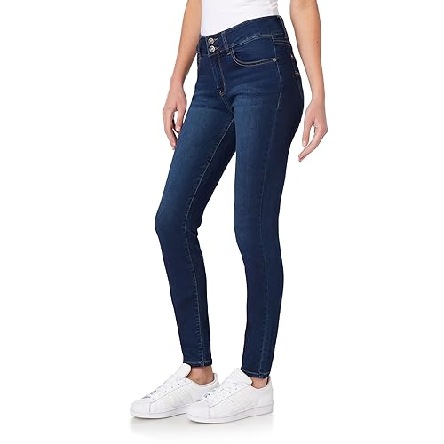 WallFlower Women's Ultra Skinny Mid-Rise Insta Soft Juniors Jeans (Standard and Plus), Lake Pure, 11