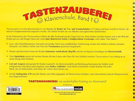 Tastenzauberei Band 1 Und 2 Klavierschule Mit 2 X Cds Fur Kinder Von Anike Drabon Fur Den Einzel Und Gruppenunterricht Mit 14 Lustige Smiley Sticker Piano Lineal Amazon De Musikinstrumente