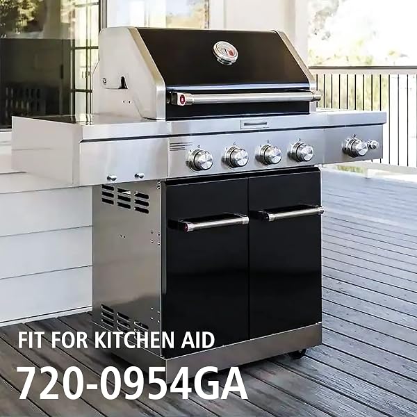 HISENCN GRILL PARTS FOR KITCHEN AID 720-0954, 720-0954GA, 720-0733, 720-0733A, 720-0745D, 730-0733, 730-0733A, 730-0954GA, HEAT TENT AND GRILL BURNER REPLACEMENT PARTS FOR KITCHEN AID 4 BURNER GRILL