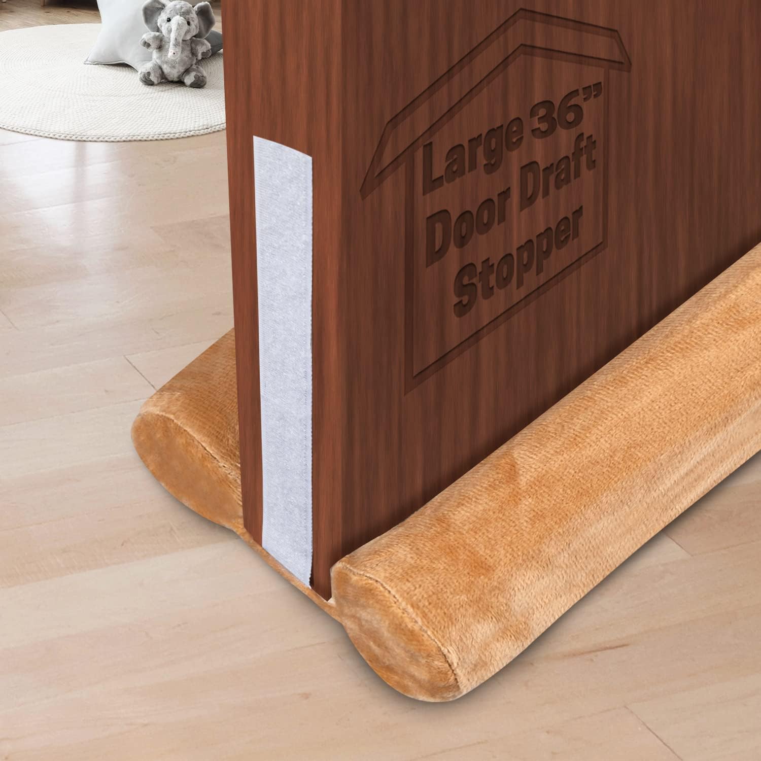 Draft Stoppers - VISEMAN Twin Door Draft Stopper Guard, Door Noise Blocker, Adjustable Door Sweeps Window Blocker, Door Bottom Weather Stripping, 20 to 36