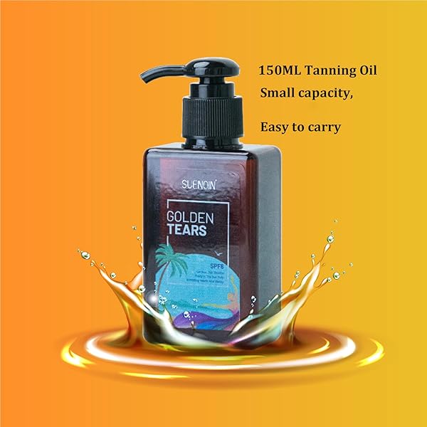 SUENOIN TANNING OIL TRAVEL SIZE 150ML, FAST AND NATURAL DARKENING FORMULA TANNING OIL, ENRICHED WITH VE, NATURALLY FERMENTED PLANT OILS, SEABUCKTHORN OIL FOR A GORGEOUS BRONZE GLOW