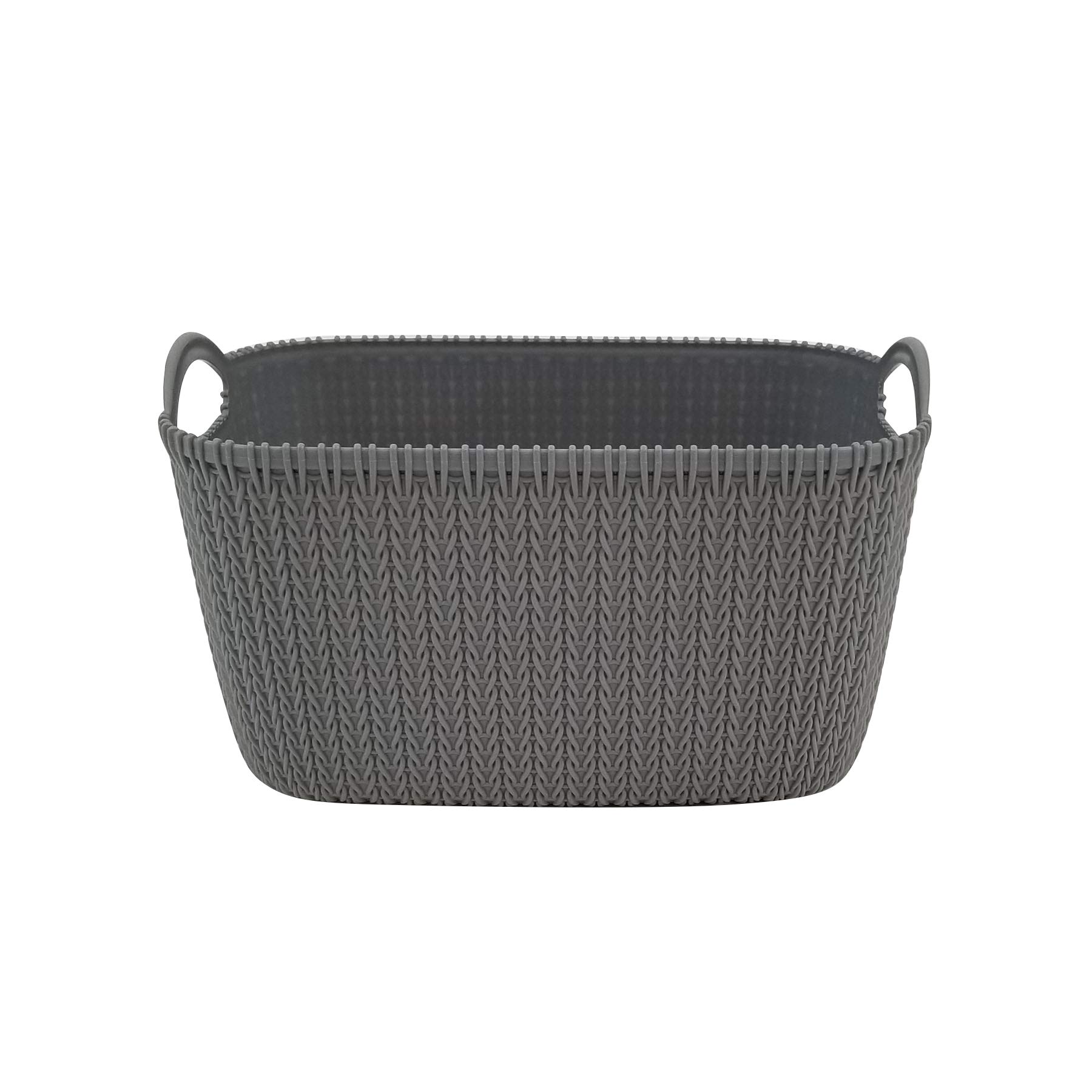 Homz Grey, Set of 12 Medium Decorative Rattan Storage Bin 12 Each eBay
