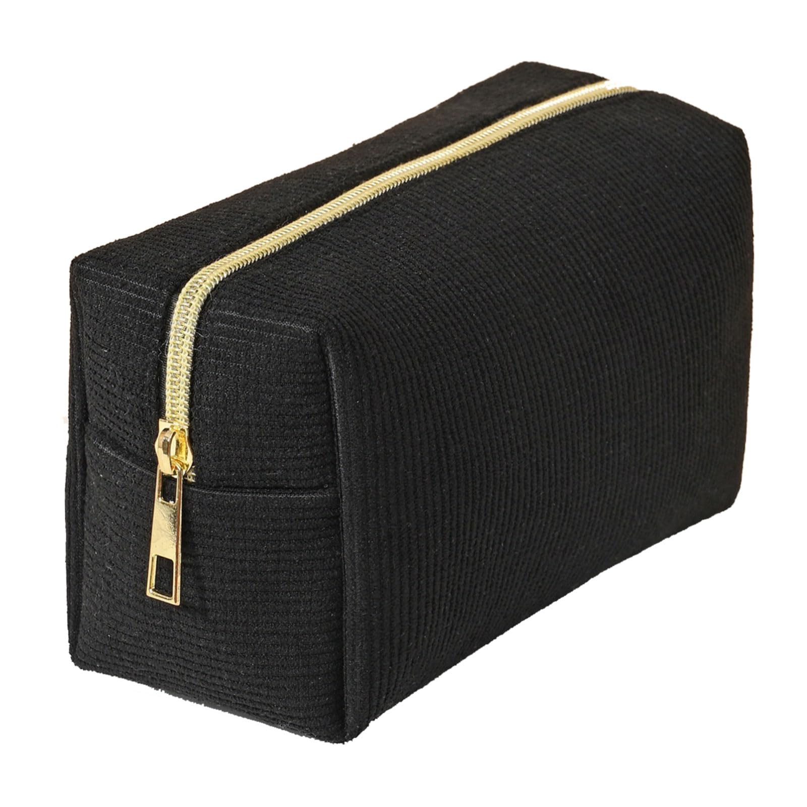 FIYUK Makeup Bag Cosmetic Travel Bag Pouch Portable Storage Toiletry Bag for Women, Black