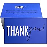 RXBC2011 Thank You for your support Cards Handwritten Lettering Design Thank you small business Card Pack of 100 (Blue)
