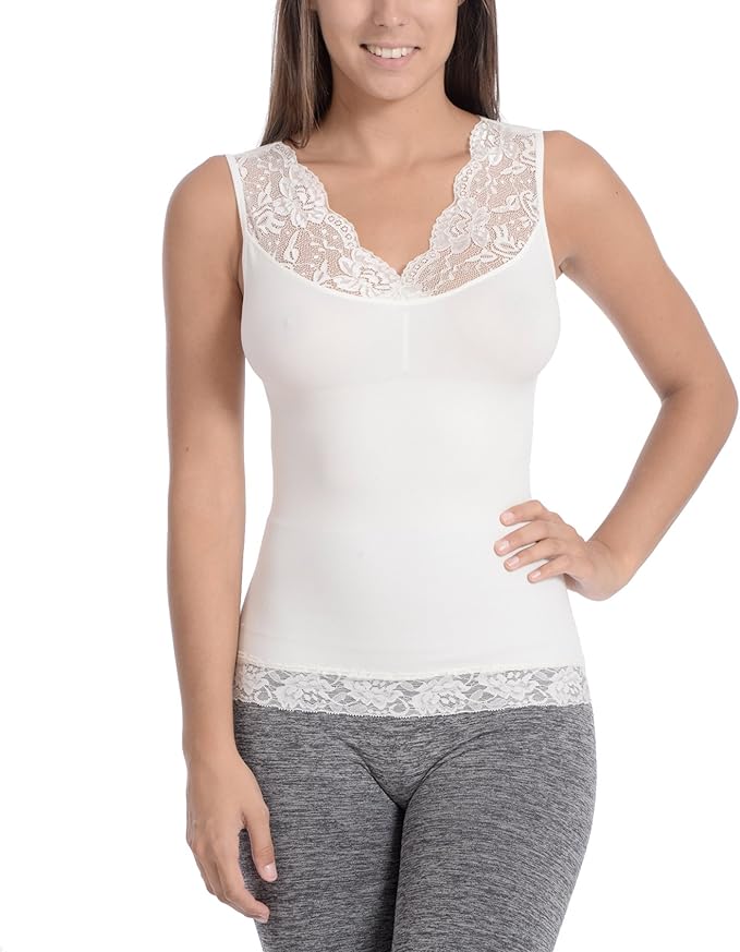 Body Beautiful Women's Shapewear Seamless VNeck Light Slimming Cami