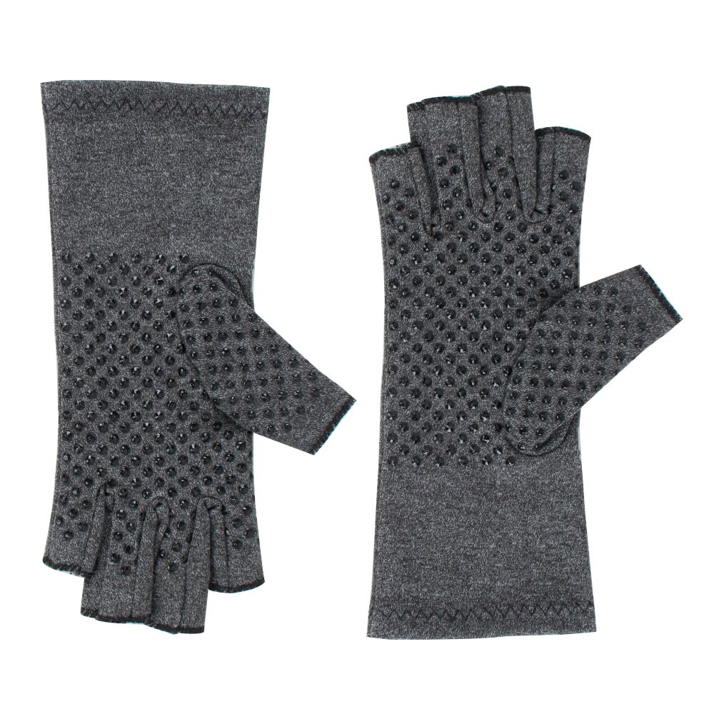 enshey anti-arthritis Kompression Handschuhe für Damen Herren, Kompression Therapie und Wärme zu erhöhen Durchblutung Schmerzen und Fördern Heilung - atmungsaktiv, fingerlos, Anti-Rutsch-1 Paar