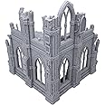 EnderToys Gothic Sci-Fi Ruins by Terrain4Print (Set C), 3D Printed Tabletop RPG Scenery and Wargame Terrain for 28mm Miniatures