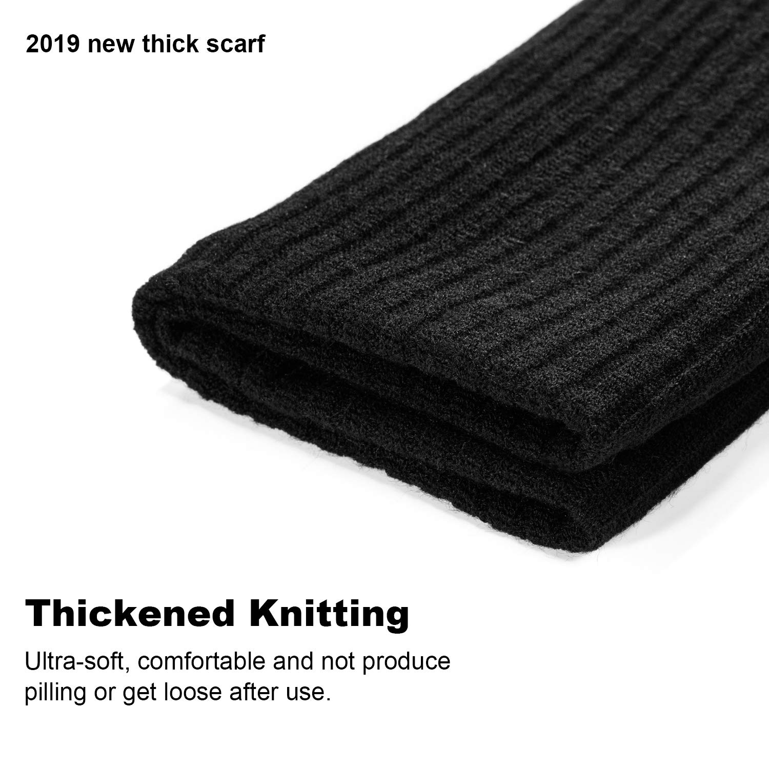 WOGREZ Men and Women Knitted Scarf Winter Warm Neck Warmer Thermal Circle Infinity Scarf