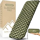 Tame Lands Sleeping Pad for Camping Ultralight Backpacking, Sleeping Mat for Hiking, Traveling & Outdoor Activities 17 OZ Oli