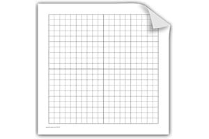 Geyer Instructional Products 503004 Repositionable, Static-Cling Graph - 1" Squares, 24" Height, 24" Length, White/Black