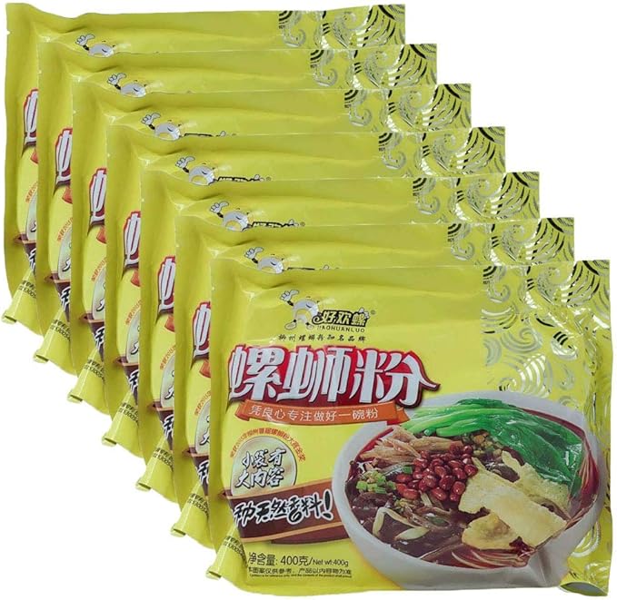 Amazon 好歓螺螺蛳粉 黄色包装 10点セット 400gｘ10 ルオスーフエン 柳州螺蛳粉 中華食材 広西省名物 華華百貨店 中華食材 乾物 ライスヌードル 通販