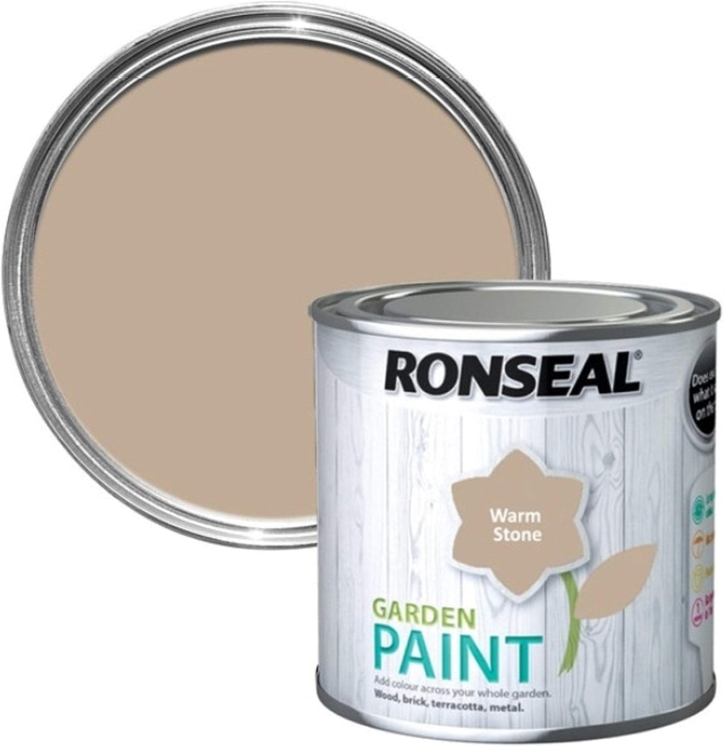 Ronseal RSLGPWS250 250 ml Garden Paint - Warm Stone, 250 ml (Pack of 1)