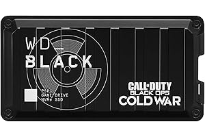 WD_BLACK 1TB P50 Game Drive Call of Duty: Black Ops Cold War Special Edition - Portable External NVMe SSD (Playstation, Xbox, and PC), Up to 2,000 MB/s - WDBAZX0010BBK-WESN