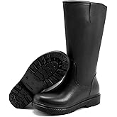 RIUETAR Rain Boots for Men, Comfort Waterproof Rubber Boots Mens Durable Anti-Slip Mud Garden Boots for Hunting Gardening Farming Fishing, Wide Calf Raining Shoes Outdoor Work Boots