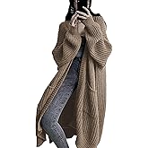 GUTPOINT Womens Long Cardigan Sweaters Open Front Oversized Duster with Pocket for Women 2025 Fall Winter Knit Design Coats