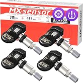 Autel TPMS Sensors, MX-Sensor 315+433MHz, Universal Tire Pressure Sensor | TPMS Sensors Set of 4 Programmable, Tire Sensor Replacement, OE-Level Press-in Metal Valve Programmed by TS408/TS508WF/ITS600