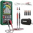 TSM-599 Smart Digital Multimeter, TRMS 6000 Counts, Voltage Tester, Volt Meter with NCV, DC/AC Voltage&Current, Resistance, Continuity, Diode, Capacitance, Hz%, Temperature, Live Wire - Green