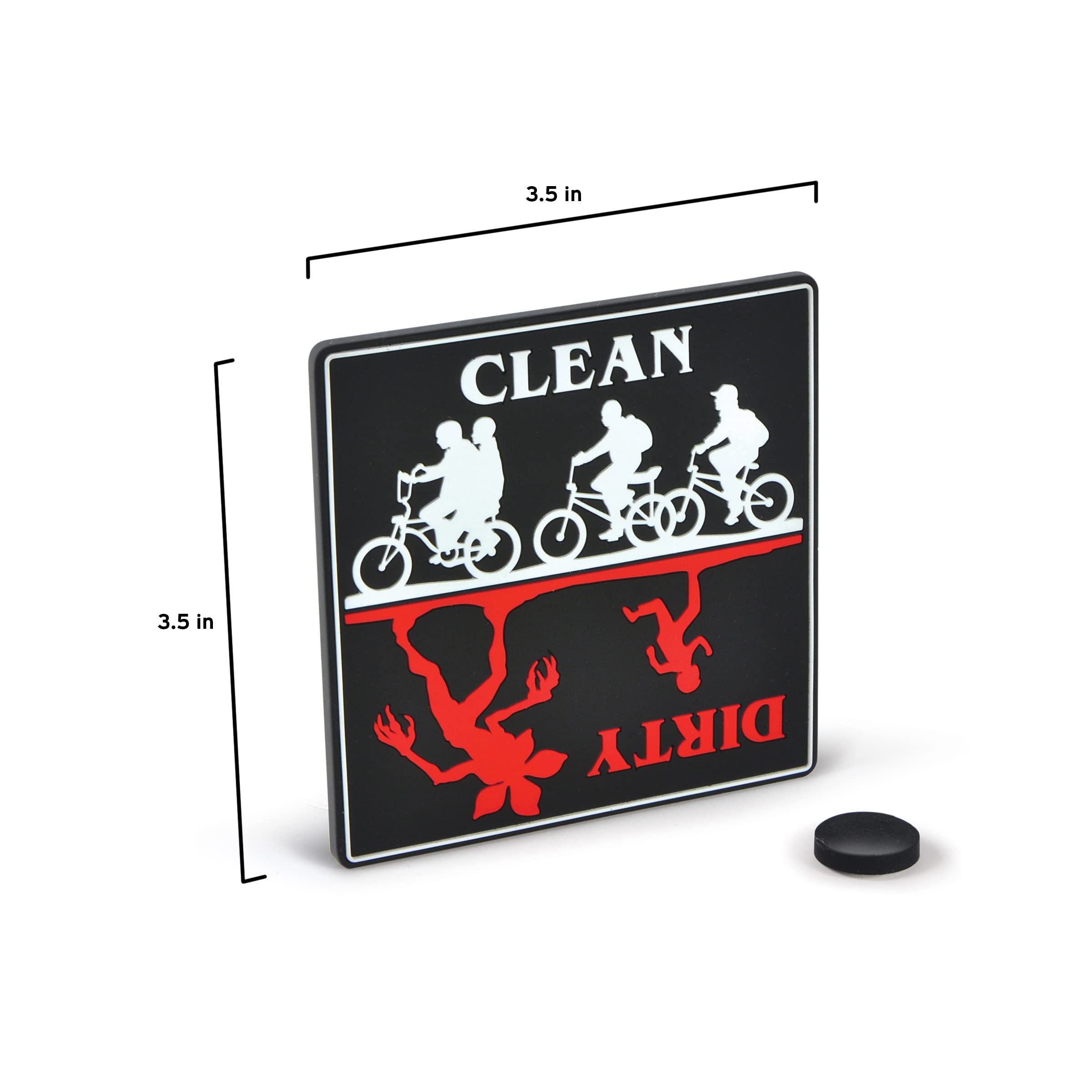 Genuine Fred Genuine Fred Stranger Things, Magnetic Dishwasher Sign, CLEAN/DIRTY, Multicolor