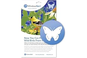 WindowAlert Butterfly Anti-Collision Decal - UV-Reflective Window Decal to Protect Wild Birds from Glass Collisions - Made in The USA