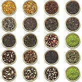 VAHDAM World Top 20 Favourites Tea Sampler Set | Loose Leaf Tea (100+ Cups) | Tea Variety Pack with Green, Herbal, Black & Chai Brew | Vacuum Sealed For Freshness | Brew Hot & Cold