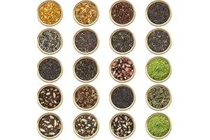 VAHDAM World Top 20 Favourites Tea Sampler Set | Loose Leaf Tea (100+ Cups) | Tea Variety Pack with Green, Herbal, Black & Ch