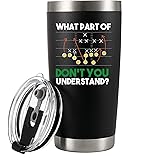 What Part Of Don’t You Understand Football Gifts For Coach Trainor Team Players Vacuum Insulated Tumbler Stainless Steel Travel Mug with Lid and Straw (20 oz)