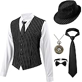 Spooktacular Creations Halloween Mobster Gangster Mens Costume, Roaring 20s Halloween Costumes for Men 2025, 1920s Suit