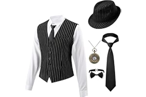 Spooktacular Creations Halloween Mobster Gangster Mens Costume, Roaring 20s Halloween Costumes for Men 2025, 1920s Suit