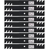 Rotary 9 15009 Mower Blades for Toro 133-2157 Dixie Chopper 30227-60 20-1/2&rdquo; Length 2-1/2&rdquo; Width .250&rdquo; Thickness 5/8&rdquo; Center Hole Fits 60in. Deck, Black