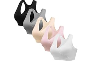 HBselect Nursing Bras for Breastfeeding, Maternity Nursing Sleep Bra Wireless Pregnancy Sleep Bralette 3/5 Pack
