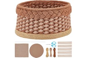 ACRNIGHEET Macrame Basket Weaving kit Weaving Kit for Adults Beginners with Step-by-Step Tutorials Storage Basket Making Kits