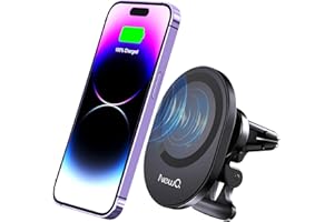NewQ 15W Magsafe Wireless Car Charger,Car Phone Holder Charger,Wireless Magsafe Car Mount Charger,Magnetic Phone Charger for Car,Car Charger Phone Mount Holder for iPhone 15 14 13 12 Mini Pro Max