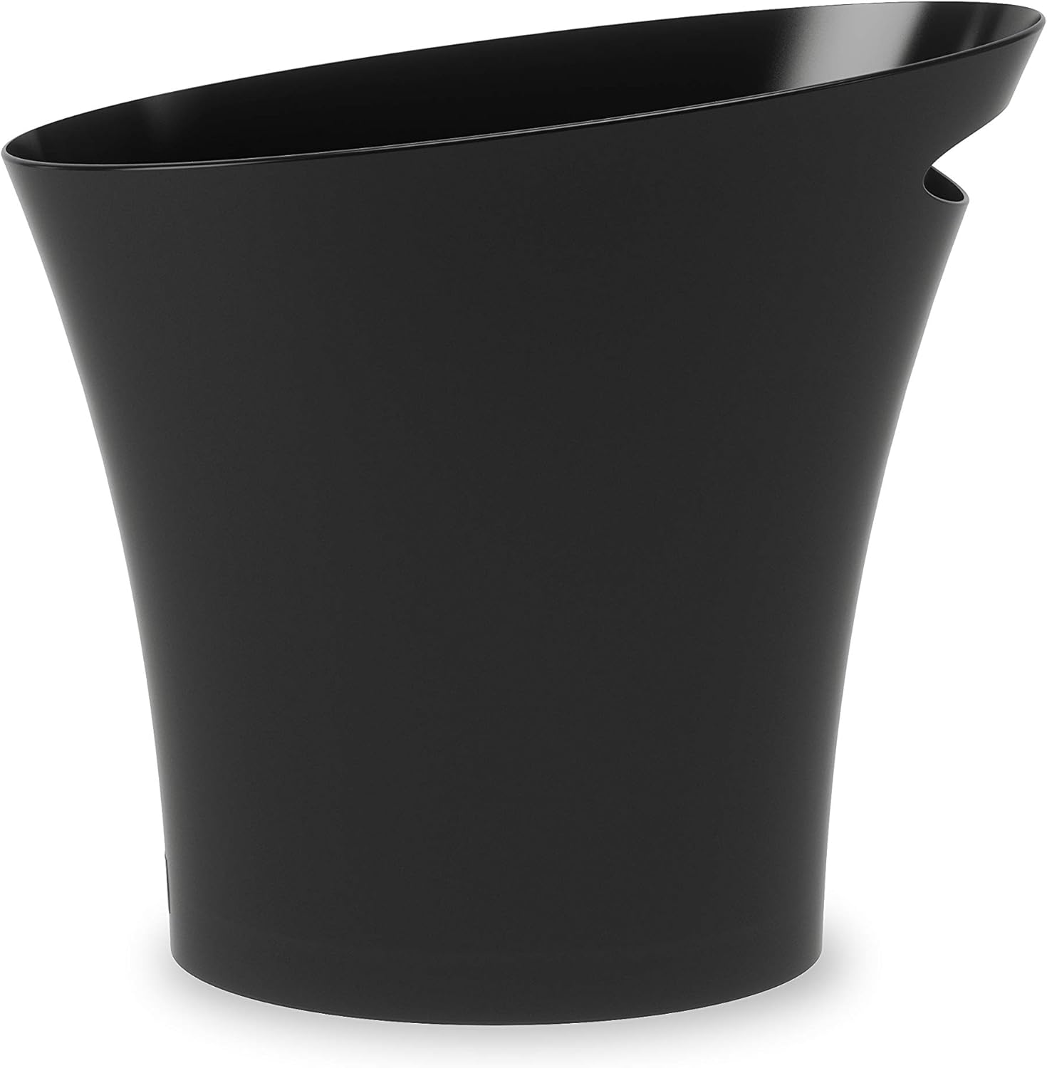 Umbra Skinny Sleek & Stylish Bathroom Trash, Small Garbage Can Wastebasket for Narrow Spaces at Home or Office, 2 Gallon Capacity, Black: Home & Kitchen