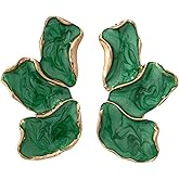 Irregular Leaf Earrings Flower Petal Earring for Women Flower Statement Dangle Earrings Elegant Blue Flower Earrings Boho Jewelry