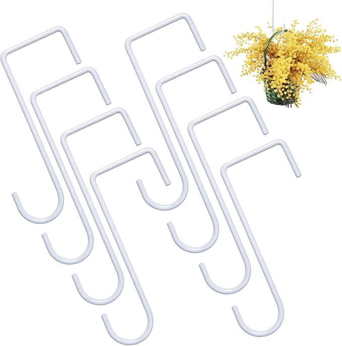 8 Pack Vinyl Fence Hooks Hangers, 2X 6 inch Pergola Hooks