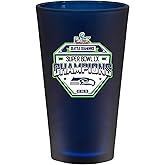 The Memory Company Officially Licensed NFL Seattle Seahawks 2026 Super Bowl LX Champions 16oz Navy Frosted Pint Glass, Direct Print