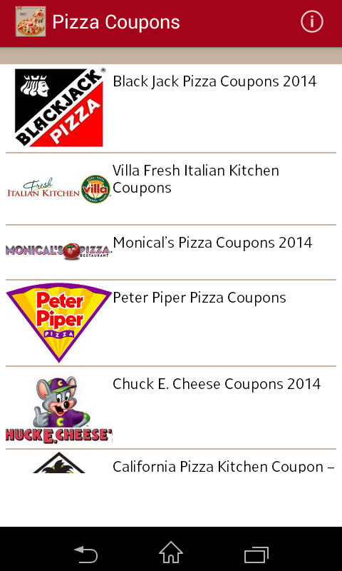 Pizza Coupons:Amazon.com:Appstore for Android