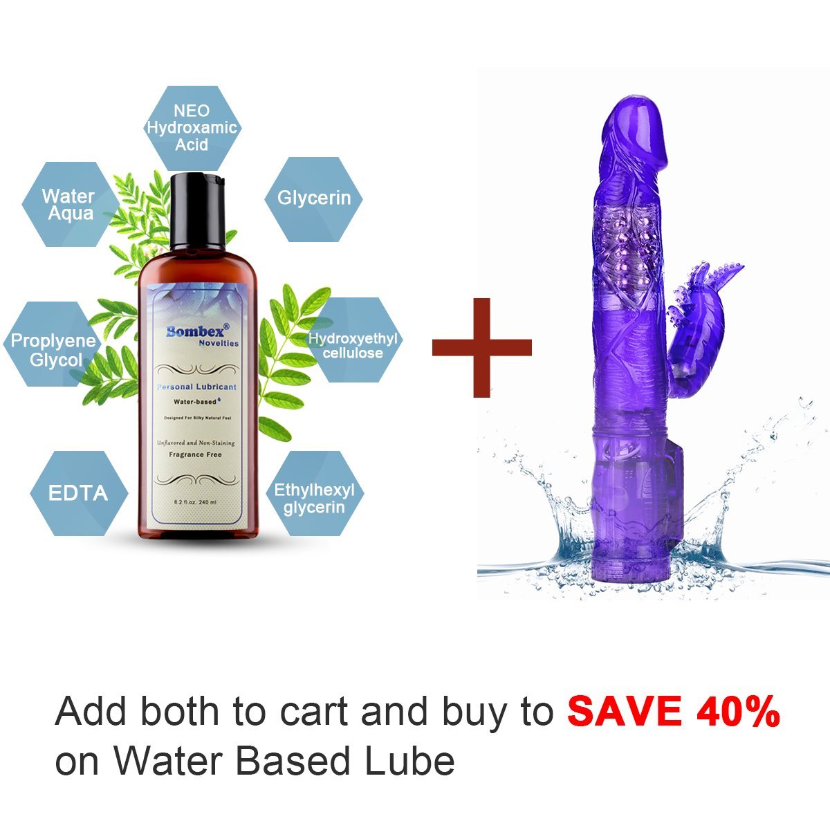 Bombex Temptation Collection 3 - Pronged Clit Stimulator Clitoral G Spot Vibrator Sex Toy for Women- Beginner's Vibe,Adult Products,Pink or Purple,Random Color