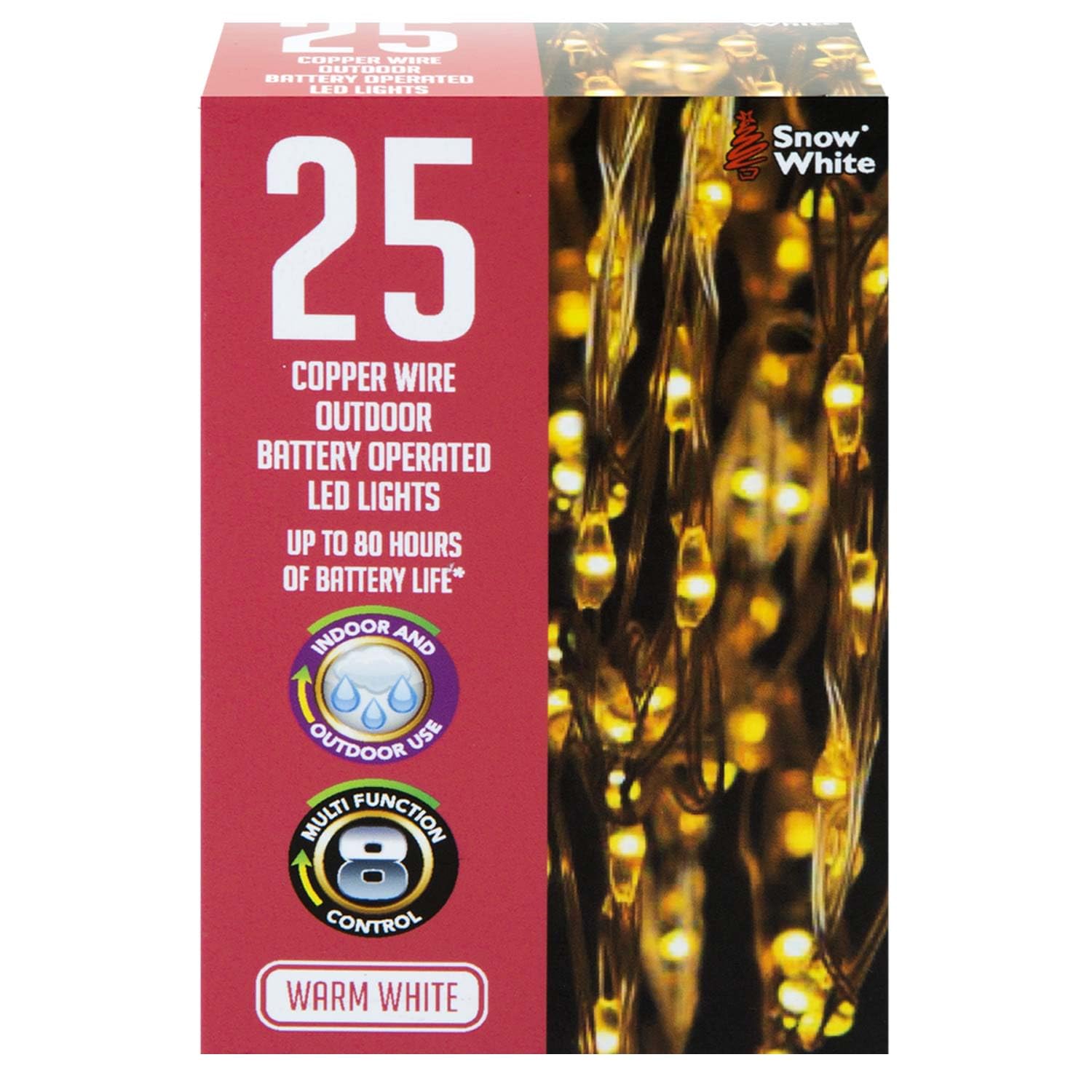 VFM - Outdoor Copper Wire Lights(25) - Warm White- Christmas Lights