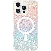 REAPEX for iPhone 16 Pro Max Case, Clear Glitter Case Compatible with MagSafe, Camera Protection, Shockproof Thin Cover, Resists Yellowing, Magnetic Phone Case (Diamond Iridescent, iPhone 16 Pro Max)