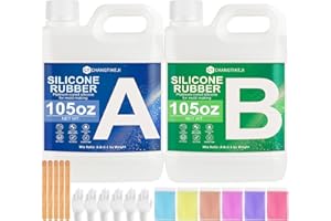 CHANGTIKEJI Silicone Mold Making Kit, 210 OZ Super Elastic Liquid Silicone for Fast Curing Translucent Silicone Rubber Casting Molds, Candle, Soap, Food