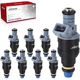 8PCS Fuel Injectors 4 Holes for Ford F250 F350 for Mustang Excursion | for Chevy Camaro 1985-1995, Impala 1994-1996, Corvette 1985-2004, for Porsche Firebird 1985-2002, GTO 2004-2006, 0280150947