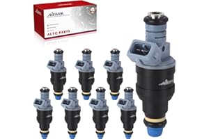 AISHAN 8PCS Fuel Injectors 4 Holes Compatible with Chevy Camaro Caprice Corvette Impala Ford F250 F350 Mustang E-350 Econoline Pontiac Firebird GTO Replace# 0280150947 0280150965 ‎0280155715